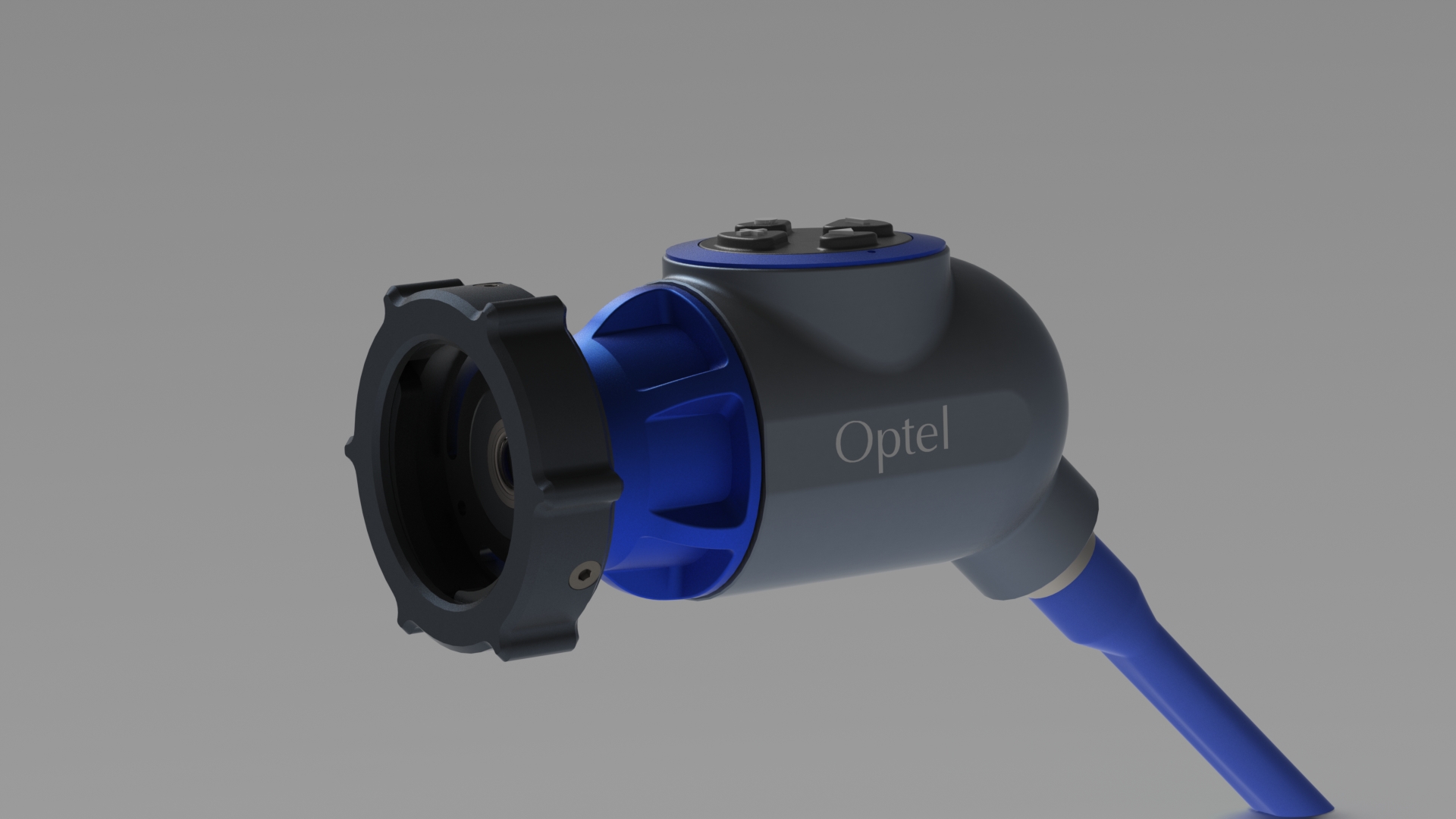Handheld endoscope camera head